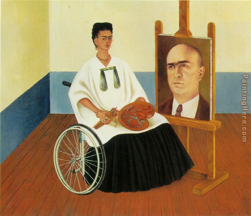Frida Kahlo Self Portrait with the Portrait of Doctor Farill